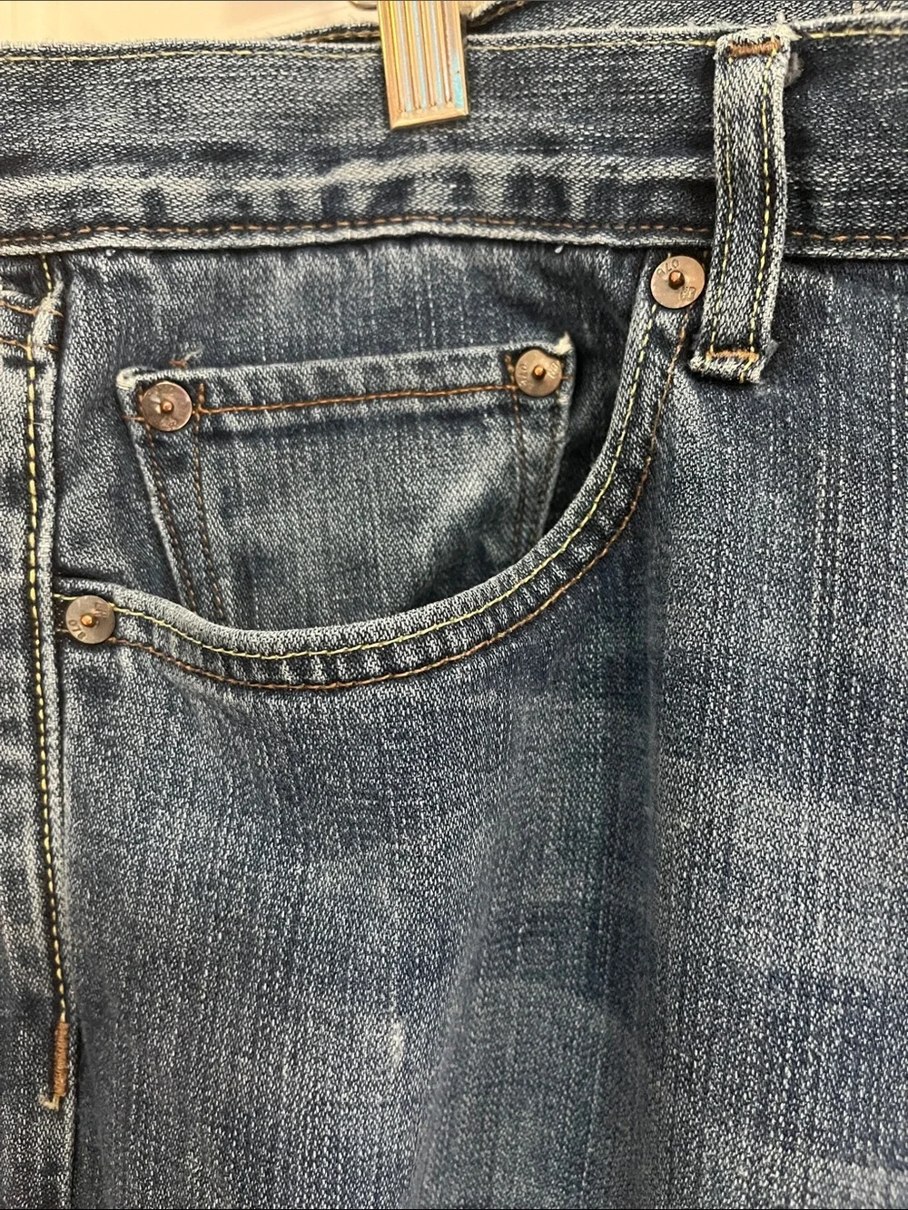 Men's Dark Blue Classic Straight Jeans